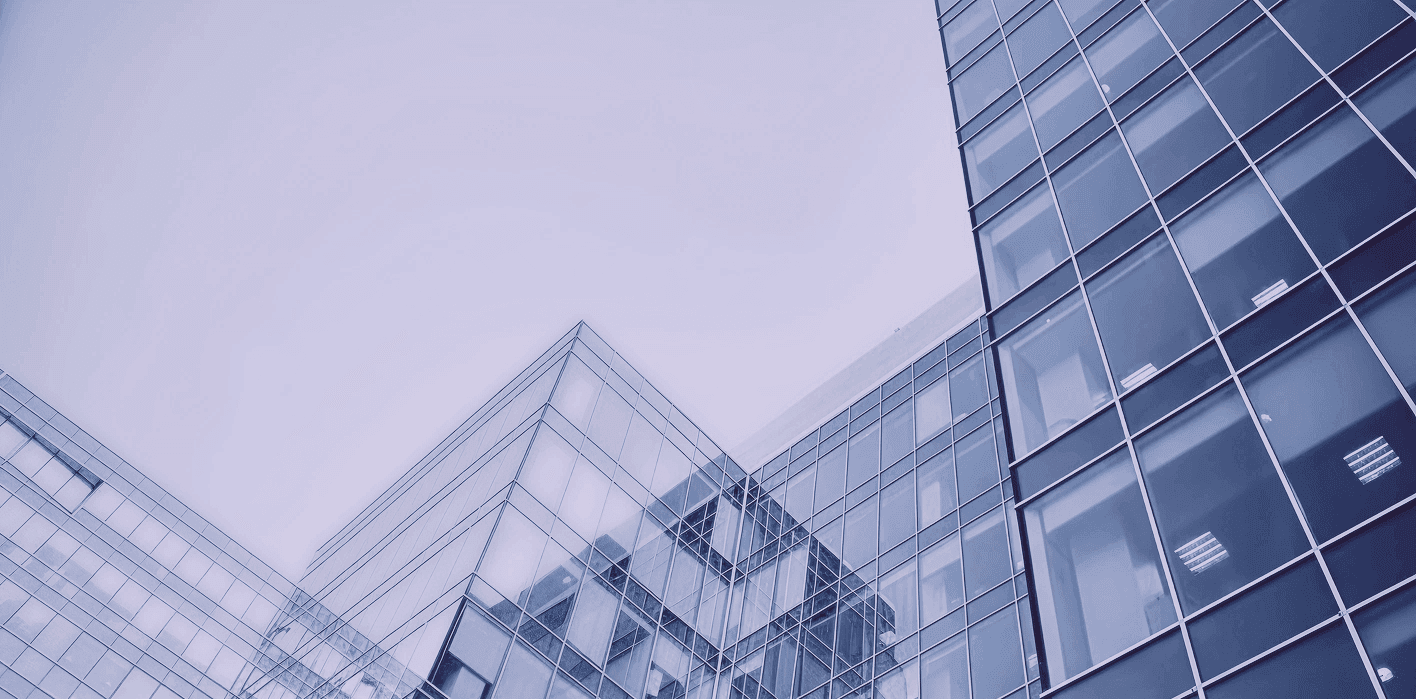 Modern glass buildings